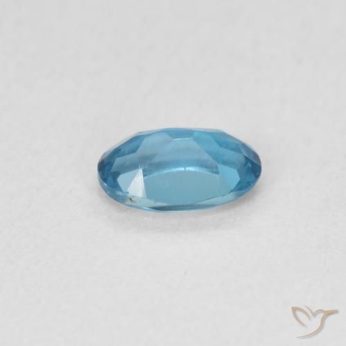 Topazio Blu London naturale da 0.54 ct, Ovale, VVS-VS