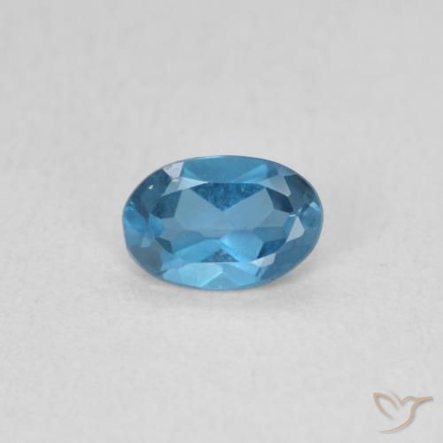 Topazio Blu London naturale da 0.51 ct, Ovale, VS