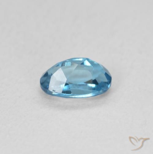 Topazio Blu London naturale da 0.65 ct, Ovale, VS
