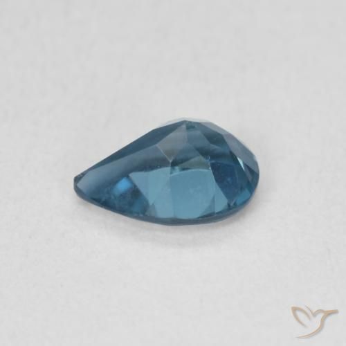 Topazio Blu London naturale da 0.80 ct, Forma a pera, VS
