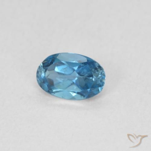 Topazio Blu London naturale da 0.58 ct, Ovale, VS