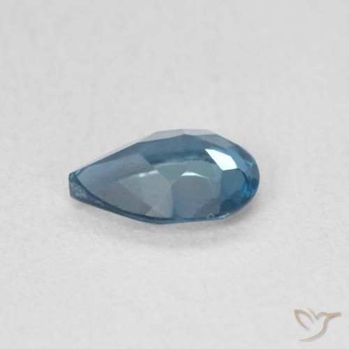 Topazio Blu London naturale da 0.78 ct, Forma a pera, VS