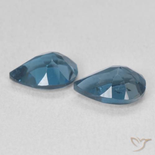 Gemme di Topazio Blu London naturale da 1.59 ct, Forma a pera, VS