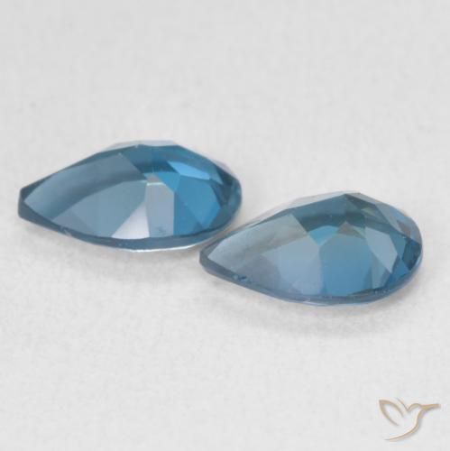 Gemme di Topazio Blu London naturale da 1.47 ct, Forma a pera, VS