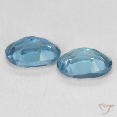 Gemme di Topazio Blu London naturale da 1.31 ct, Ovale, VS