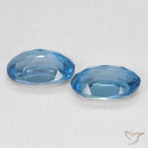 Gemme di Topazio Blu London naturale da 1.12 ct, Ovale, VVS-VS