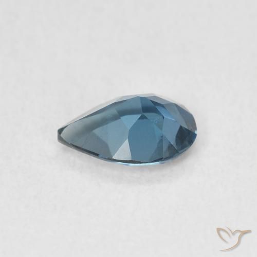 Topazio Blu London naturale da 0.71 ct, Forma a pera, VVS-VS