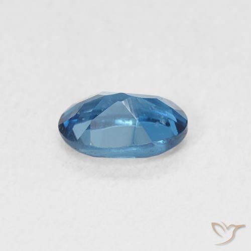 Topazio Blu London naturale da 0.60 ct, Ovale, VVS-VS