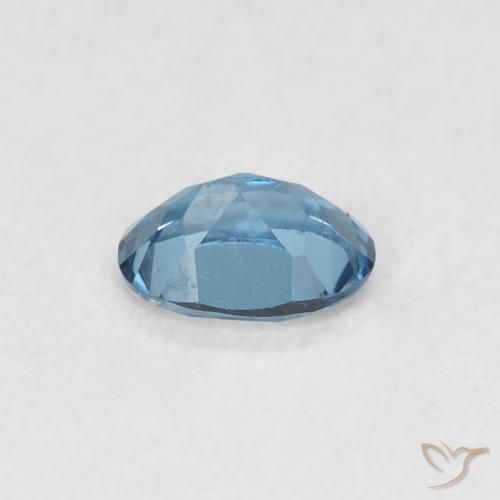 Topazio Blu London naturale da 0.53 ct, Ovale, VVS-VS