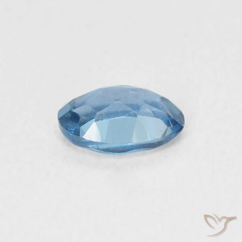 Topazio Blu London naturale da 0.56 ct, Ovale, VVS-VS
