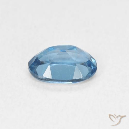 Topazio Blu London naturale da 0.65 ct, Ovale, VVS-VS