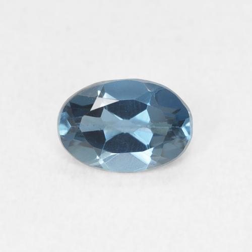 0.50ct Naturale Blu London Topazio, Ovale, VVS-VS