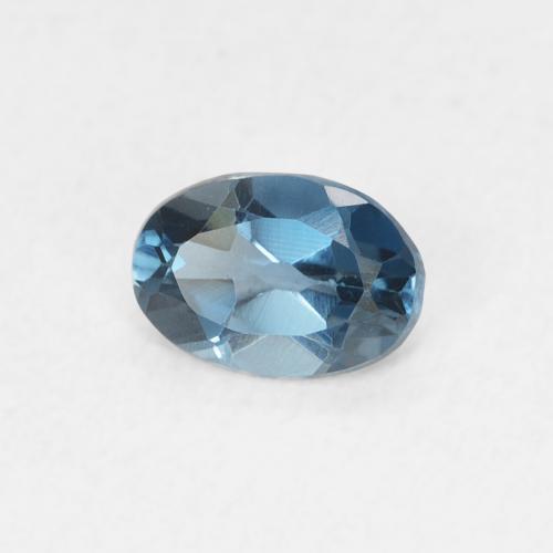 Topazio Blu London naturale da 0.50 ct, Ovale, VVS-VS