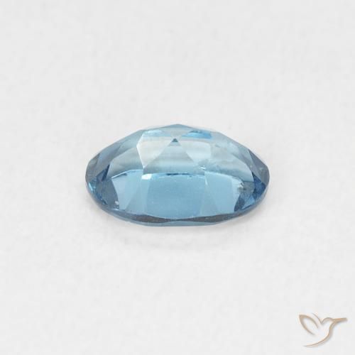 Topazio Blu London naturale da 0.60 ct, Ovale, VVS-VS