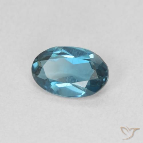 Topazio Blu London naturale da 0.52 ct, Ovale, VVS