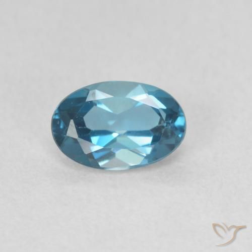 0.57ct Naturale Blu London Topazio, Ovale, VVS