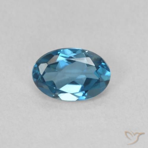 Topazio Blu London naturale da 0.59 ct, Ovale, VVS