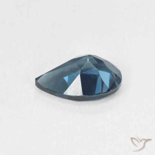 Topazio Blu London naturale da 0.82 ct, Forma a pera, VS