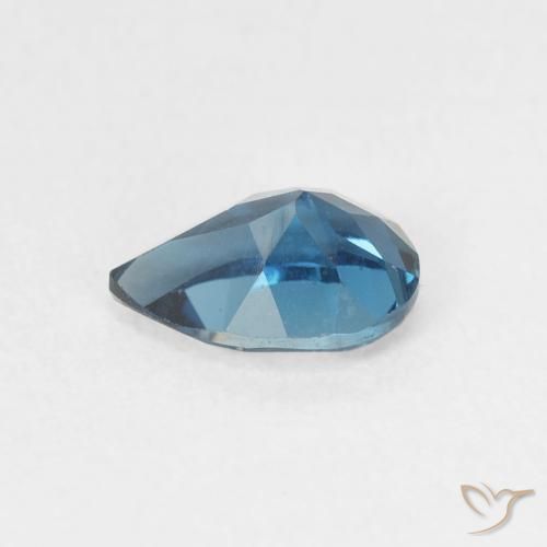 Topazio Blu London naturale da 0.91 ct, Forma a pera, VS