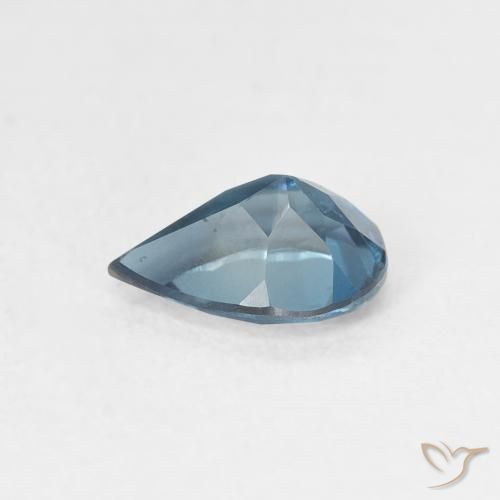 Topazio Blu London naturale da 0.79 ct, Forma a pera, VS