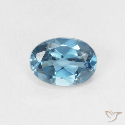 Topazio Blu London naturale da 0.55 ct, Ovale, VS