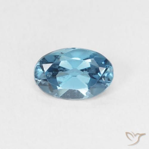 Topazio Blu London naturale da 0.53 ct, Ovale, VS