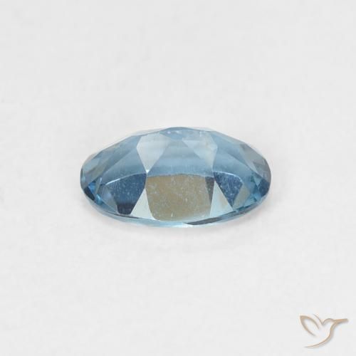 Topazio Blu London naturale da 0.53 ct, Ovale, VS
