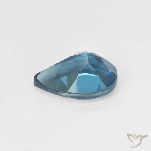 Topazio Blu London naturale da 0.89 ct, Forma a pera, VS