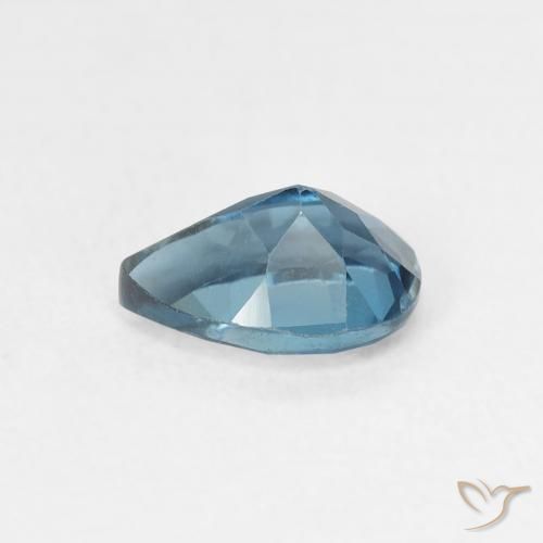 Topazio Blu London naturale da 0.90 ct, Forma a pera, VS