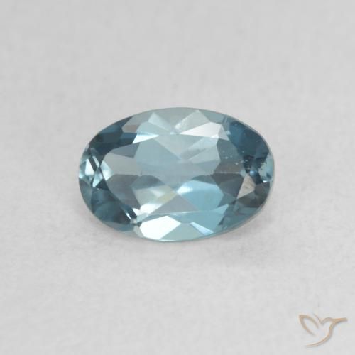 Topazio Blu London naturale da 0.72 ct, Ovale, VVS-VS
