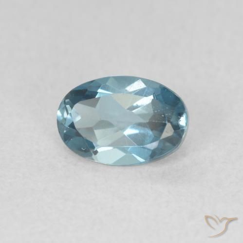 Topazio Blu London naturale da 0.72 ct, Ovale, VVS-VS