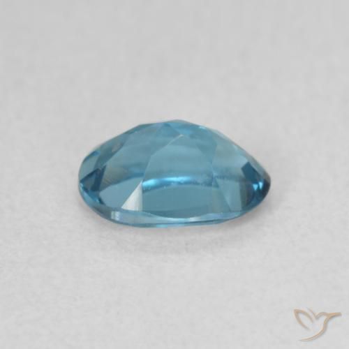 Topazio Blu London naturale da 0.64 ct, Ovale, VVS-VS