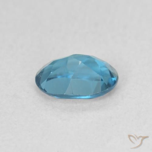 Topazio Blu London naturale da 0.63 ct, Ovale, VVS-VS
