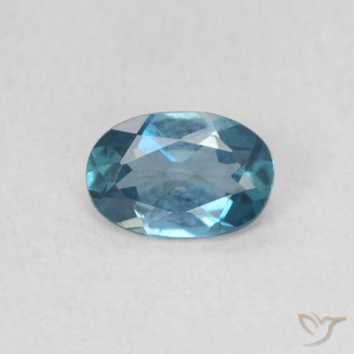 Topazio Blu London naturale da 0.52 ct, Ovale, VVS-VS