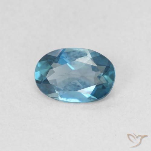 Topazio Blu London naturale da 0.52 ct, Ovale, VVS-VS
