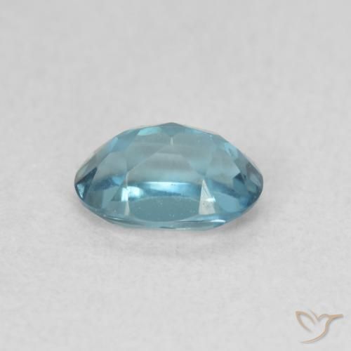 Topazio Blu London naturale da 0.65 ct, Ovale, VVS-VS