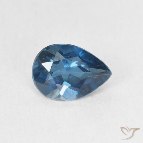 0.81ct Naturale Blu London Topazio, Forma a pera, VVS-VS