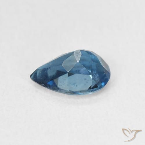 Topazio Blu London naturale da 0.81 ct, Forma a pera, VVS-VS