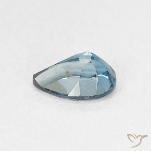 Topazio Blu London naturale da 0.87 ct, Forma a pera, VVS-VS