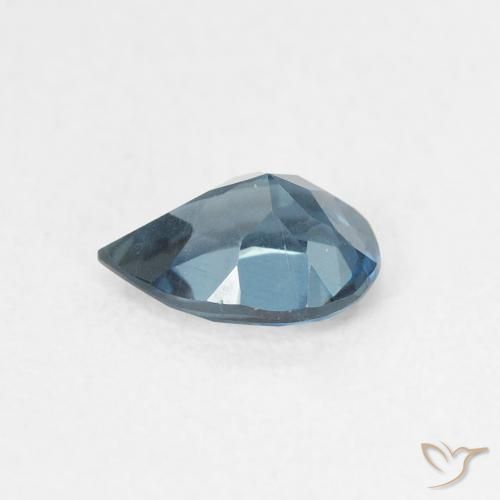 Topazio Blu London naturale da 0.75 ct, Forma a pera, VVS-VS
