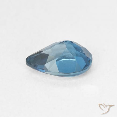 Topazio Blu London naturale da 0.86 ct, Forma a pera, VVS-VS