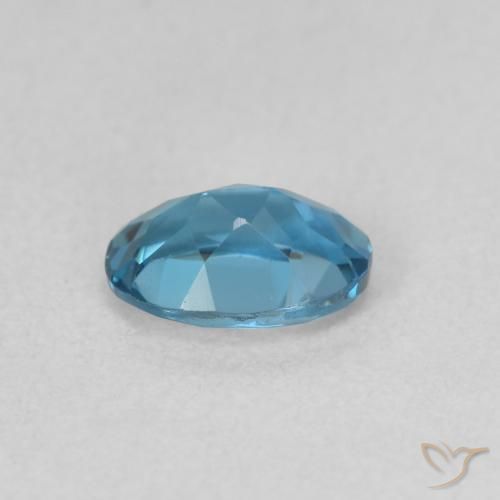 Topazio Blu London naturale da 0.61 ct, Ovale, VVS-VS