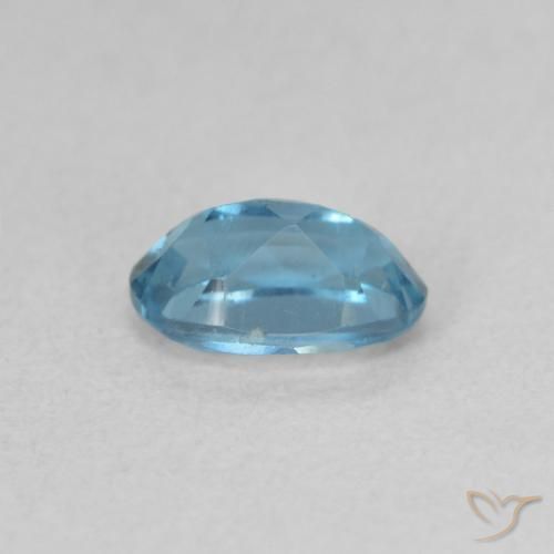 Topazio Blu London naturale da 0.60 ct, Ovale, VVS-VS