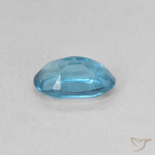 Topazio Blu London naturale da 0.57 ct, Ovale, VVS-VS