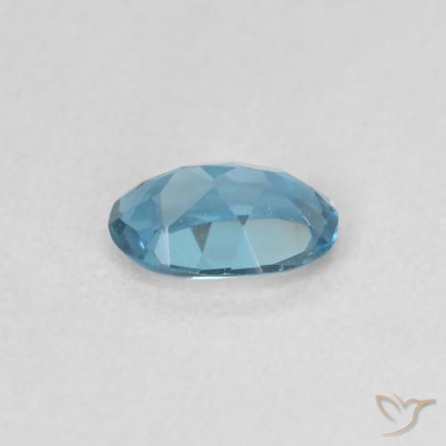 Topazio Blu London naturale da 0.50 ct, Ovale, VVS-VS
