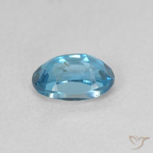 Topazio Blu London naturale da 0.64 ct, Ovale, VVS-VS