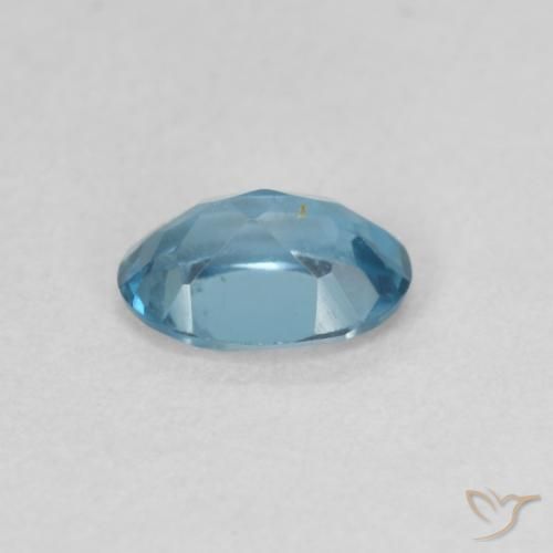 Topazio Blu London naturale da 0.53 ct, Ovale, VVS-VS