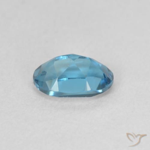 Topazio Blu London naturale da 0.59 ct, Ovale, VVS-VS