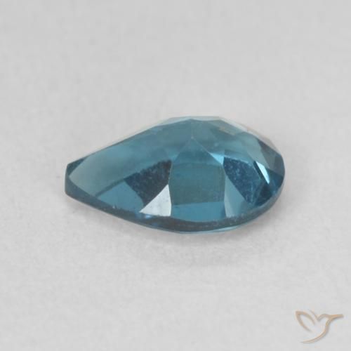 Topazio Blu London naturale da 0.83 ct, Forma a pera, VVS-VS