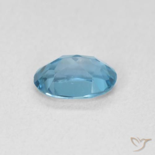 Topazio Blu London naturale da 0.57 ct, Ovale, VVS-VS